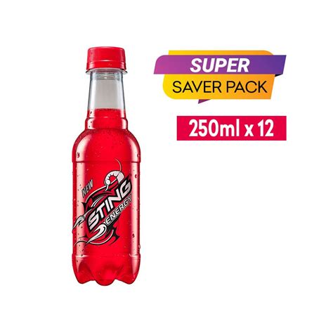 Sting Energy Drink (Bottle) - Pack of 12 Price - Buy Online at ₹238 in ...