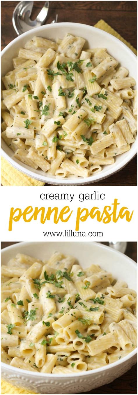 Creamy Garlic Penne Pasta Lil Luna