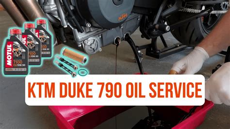 KTM DUKE 790 Oil Change New Oil Filter And Air Filter Motul 7100