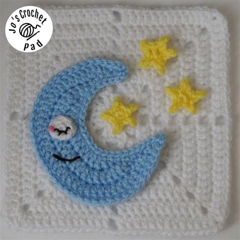 Jos Crochet Pad Blog Moon Appliquéembellishment Crochet Pattern