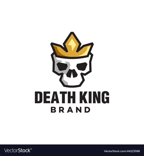 Simple Crowned King Skull Logo Royalty Free Vector Image