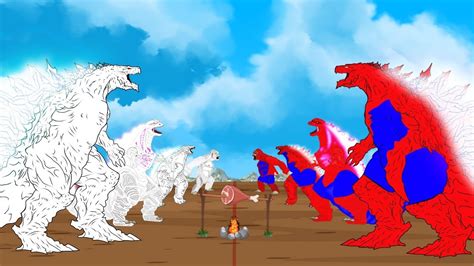 Epic Battle Evolution Of White Godzilla Vs Evolution Of Red Spider