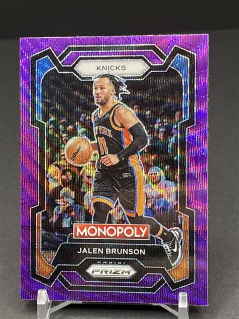 Panini Prizm Viola Wave Monopoly Jalen Brunson New York Knicks