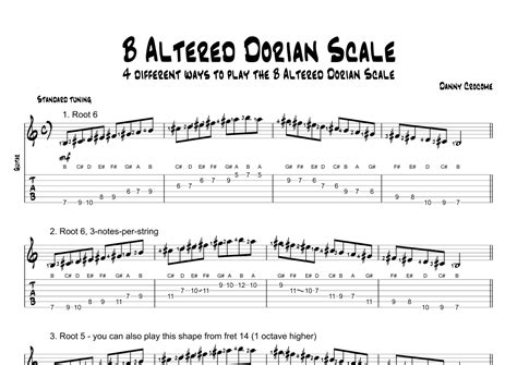 B Altered Dorian Scale Ways To Play By Traditional Sheet Music For