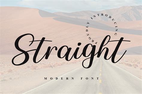 Straight Font By Abbasalam · Creative Fabrica