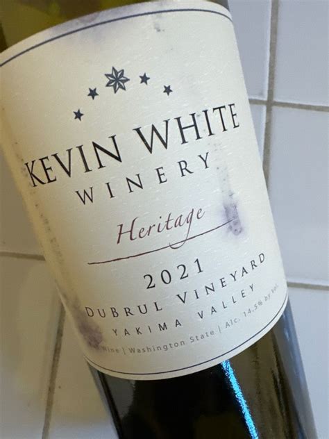 2022 Kevin White Winery Heritage Dubrul Vineyard Usa Washington