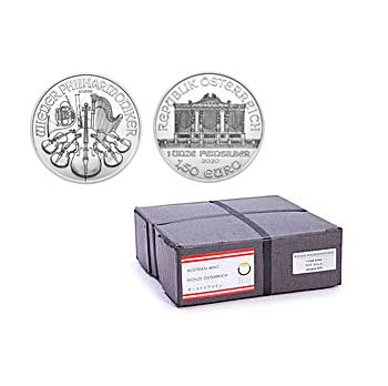 500 oz Sealed Mint Case Austrian Silver Philharmonic Coin - Buy Online at GoldSilver®