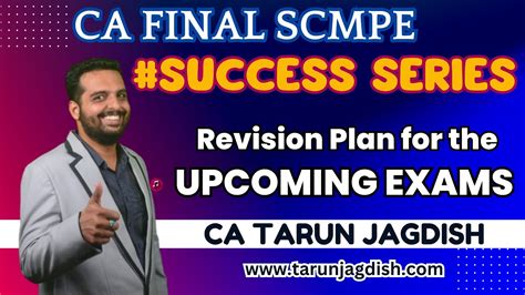 SCMPE Study Plan For May Nov 2023 CA Final Exams ICAI CA Tarun