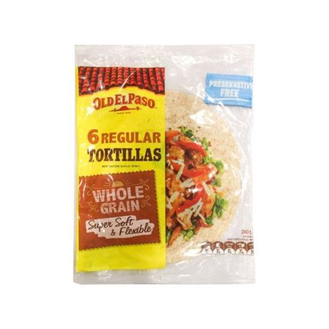 Tortillas Whole Grain Supper Soft And Flexible Old El Paso 6pcs 240g Nam An Market