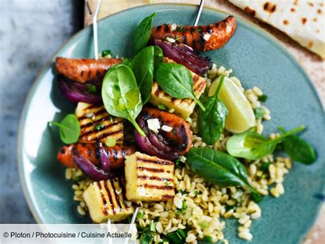 Brochettes De Merguez Haloumi Et Oignon Rouge Facile D Couvrez Les