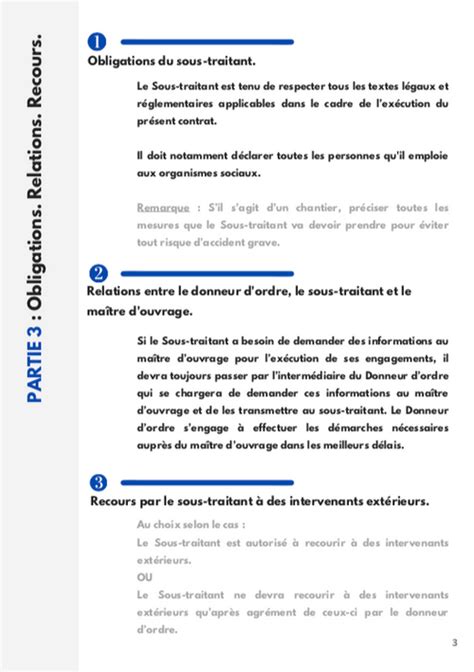 Contrat de sous traitance document et modèle à télécharger