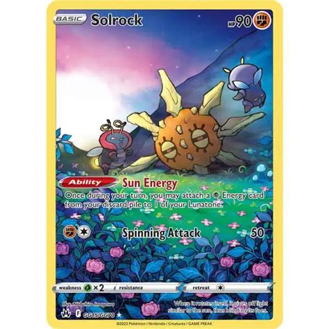 Pokemon Trading Card Game Crown Zenith Single Card Uncommon Solrock 69 Toywiz