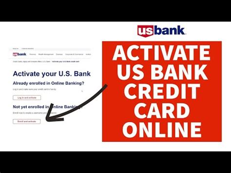 How To Activate Us Bank Credit Card Online Step By Step Youtube