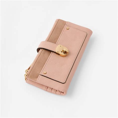 Buy Accessorize London Freya Push Lock Wallet Nude Online