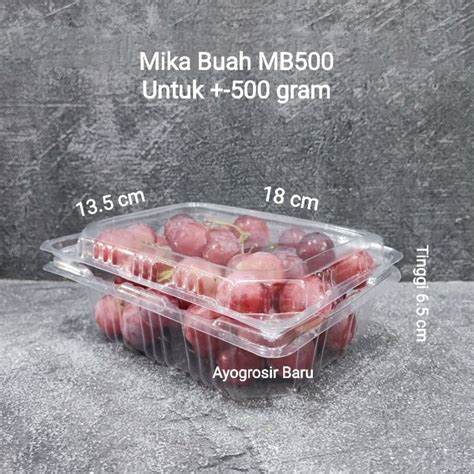 Jual Kotak Mika Buah Gram Mb Isi Pcs Mb Anggur Jeruk