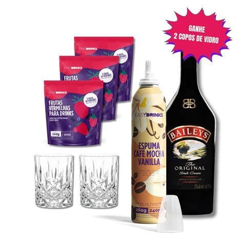 Kit Baileys Iced Coffee Frutas Vermelhas Spray De Caf Mocha