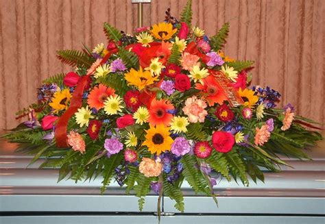 Vibrant Remembrance Casket Spray As Shown Casket Sprays Purple