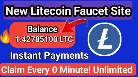 Highest Litecoin Faucet Site Every 0 Minute Claim Unlimited Time