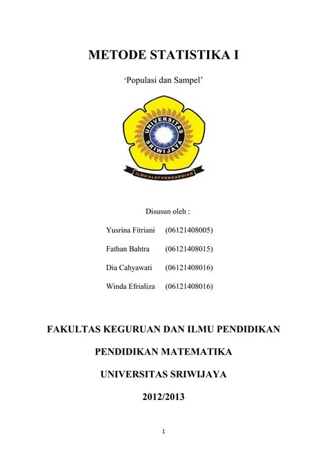 Populasi Dan Sampel Statistika Matematika Pdf