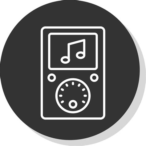 Music Player Line Shadow Circle Icon Design Vector Art At Vecteezy