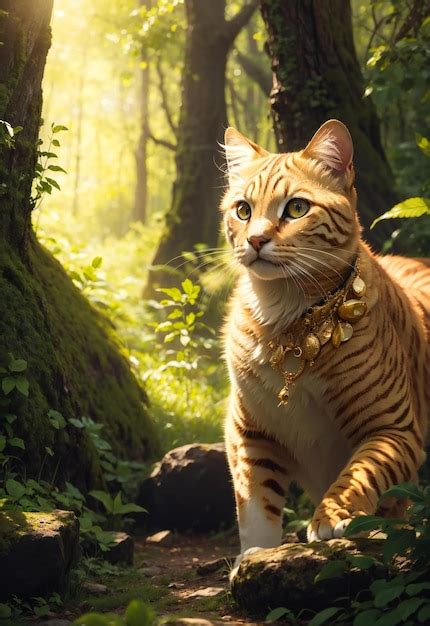 Gato En El Bosque Foto Premium