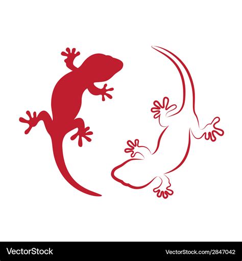 Image of an gecko Royalty Free Vector Image - VectorStock