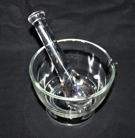 Large Glass Mortar And Pestle