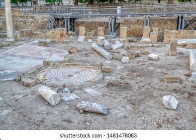 Ruins Panagia Chrysopolitissa Basilica Paphos Cyprus Stock Photo