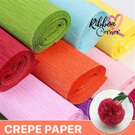 Long Crepe Paper Roll For Paper Flowers Arts Crafts Diy Party