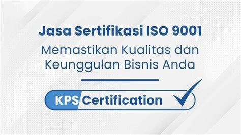 Jasa Sertifikasi Iso 9001