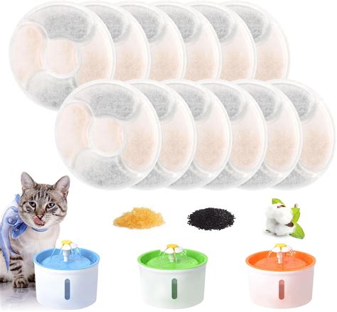 Filtres De Fontaine Pour Chat Lot De 12 Filtre Fontaine Eau Chat Filtre