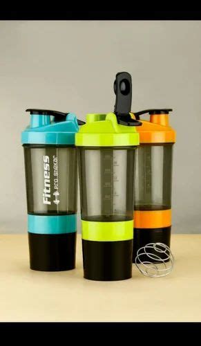 Pet Flip Top Cap Gym Shaker Bottle Use For Storage Protein Ml At