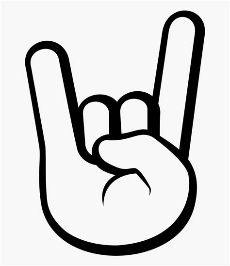 Clip Art Sign Of The Horns - Rock And Roll Png , Free Transparent ...