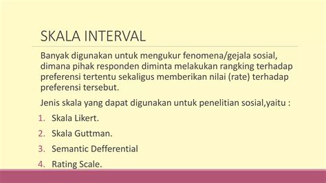 Skala Pengukuran Dan Instrumen Penelitia Pptx