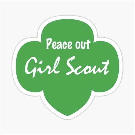 Peace Out Girl Scout Sticker For Sale By Shancookies Redbubble