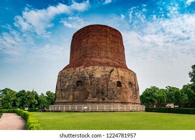 Dhamek Stupa Massive Stupa Located Sarnath Stock Photo 1224781957 ...