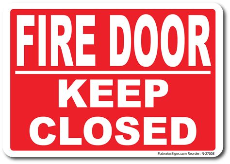 Fire Door Keep Closed Sign Red Safety Signs Ada Signs