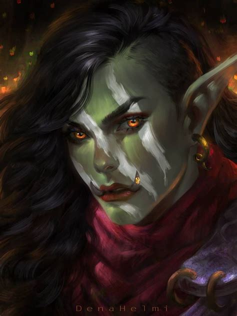 Half Orc Female Dandd Art Female Orc Dungeons And Dragons Characters Concept Art Characters