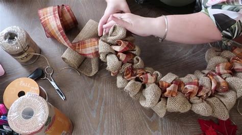 Fall Burlap Wreath Diy Easy Tutorial To Make At Home Burlap Wreath