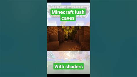 Minecraft Lush Caves With Shaders On Youtube