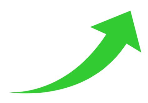 Curved Green Arrow Transparent Background