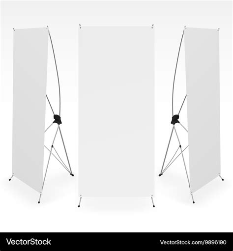 Set Of Blank X Stand Banners Display Template Vector Image