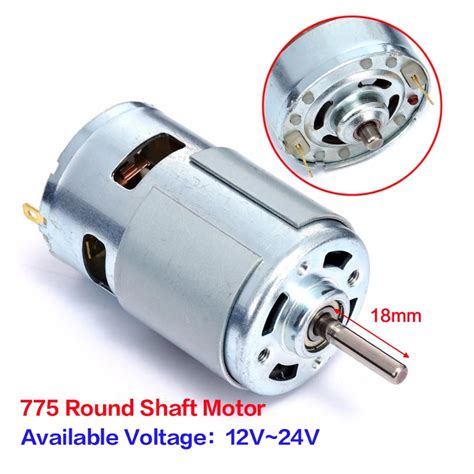 18mm Round Shaft 775 Motor DC12V24V 3000 6000 RPM Ball Bearing Large