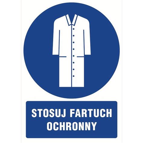 GL028 BK PN Znak Stosuj Fartuch Ochronny