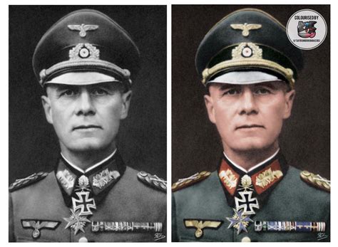 Erwin Rommel. The desert fox. Colourised by me. : r/Colorization