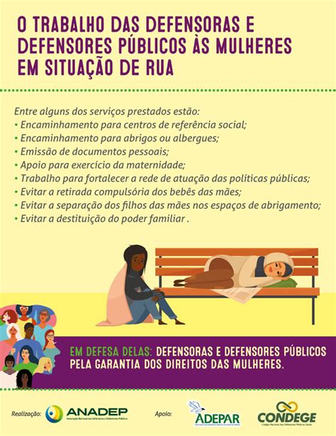 EmDefesaDelas Mulheres em situação de rua ADEPAR Associação das