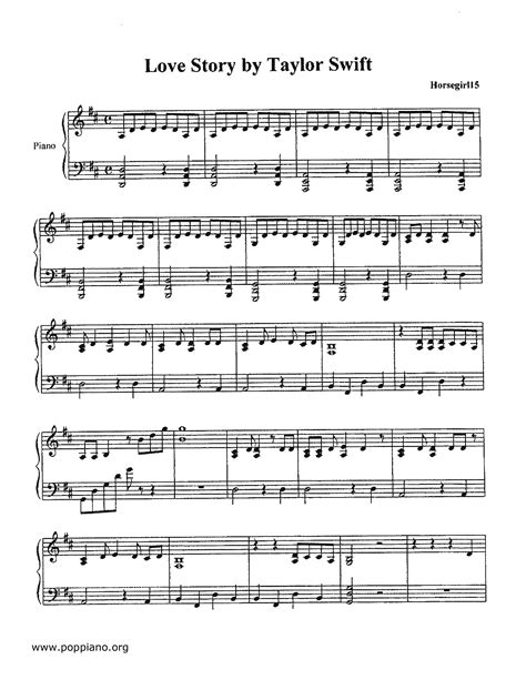 Taylor Swift Love Story Sheet Music Pdf Free Score Download ★