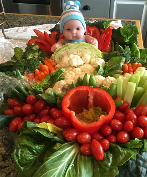 veggie tray ideas for baby shower | Pullerparty, Babyparty, Party