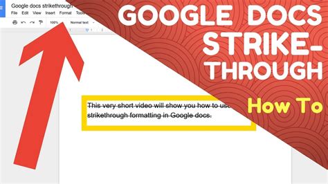 How To Use Google Docs Strikethrough YouTube