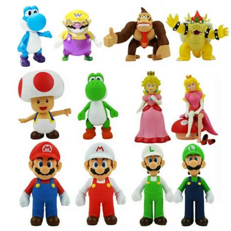 SUPER MARIO BROS Action Figures Mario Luigi Yoshi Donkey Kong